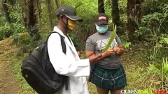 play Ebony MILF's Wet Pussy Gets Fucked by a Massive Black Dick in the Forest