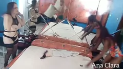 play Leo Ogro in a hotel with Nicoli Fox and Natasha Sub: Dildo sucking, squirt, and lingerie action